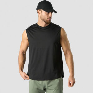 Sleeveless T-shirt Men Black